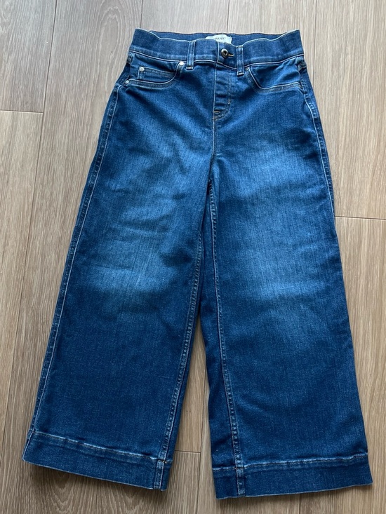 SPANX Denim - SPANX Dark Blue Wide-Leg Jeans Size Small Petite